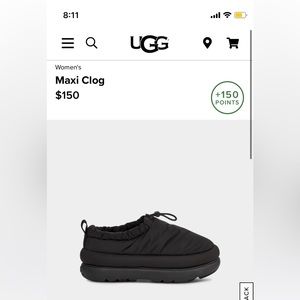 Comfy and stylish sleek and plush UGG MAXI CLOG slip ons. Worn to try on only